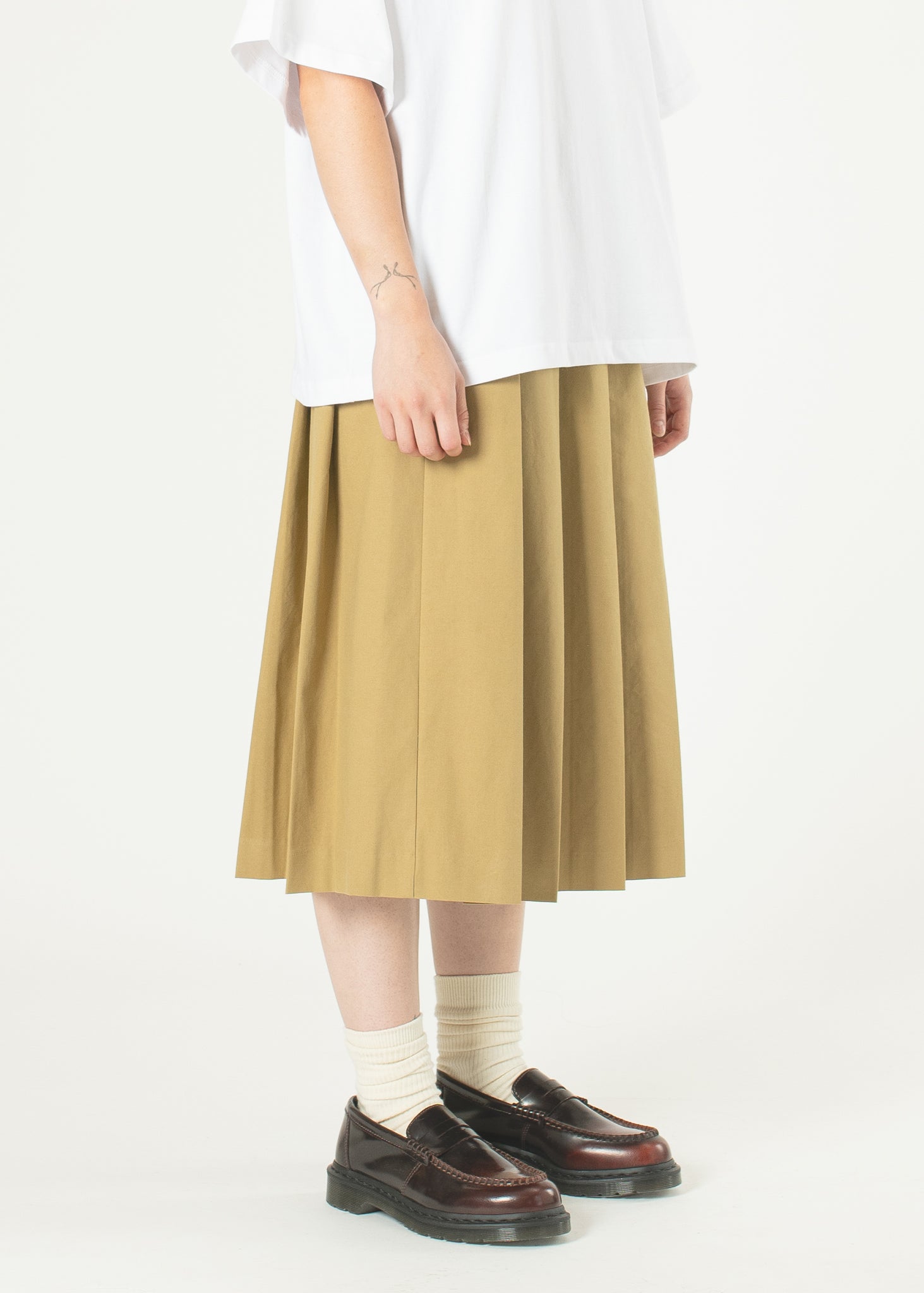 Pleated Cotton Skirt