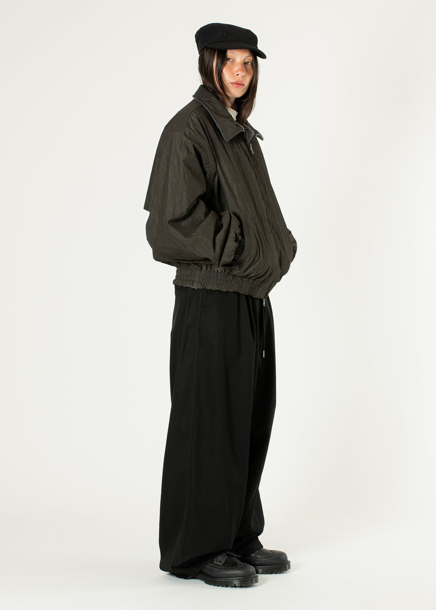 ジャケット・アウター bnkksj Zuki Black Onyx Sheared Beaver Zip 28” Jacket with Abstract Design