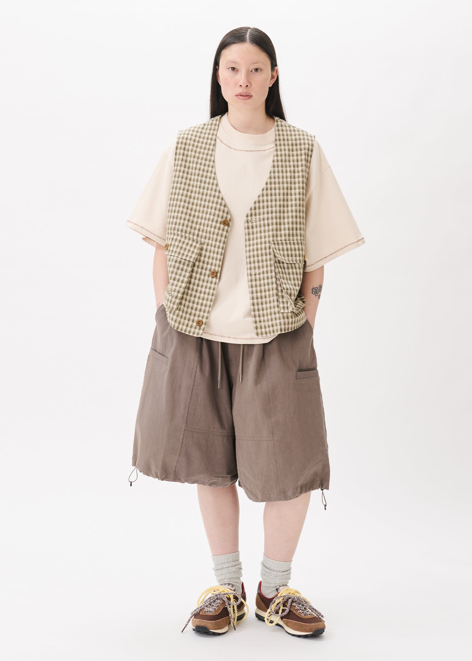 Shorts cargo ballon fendus