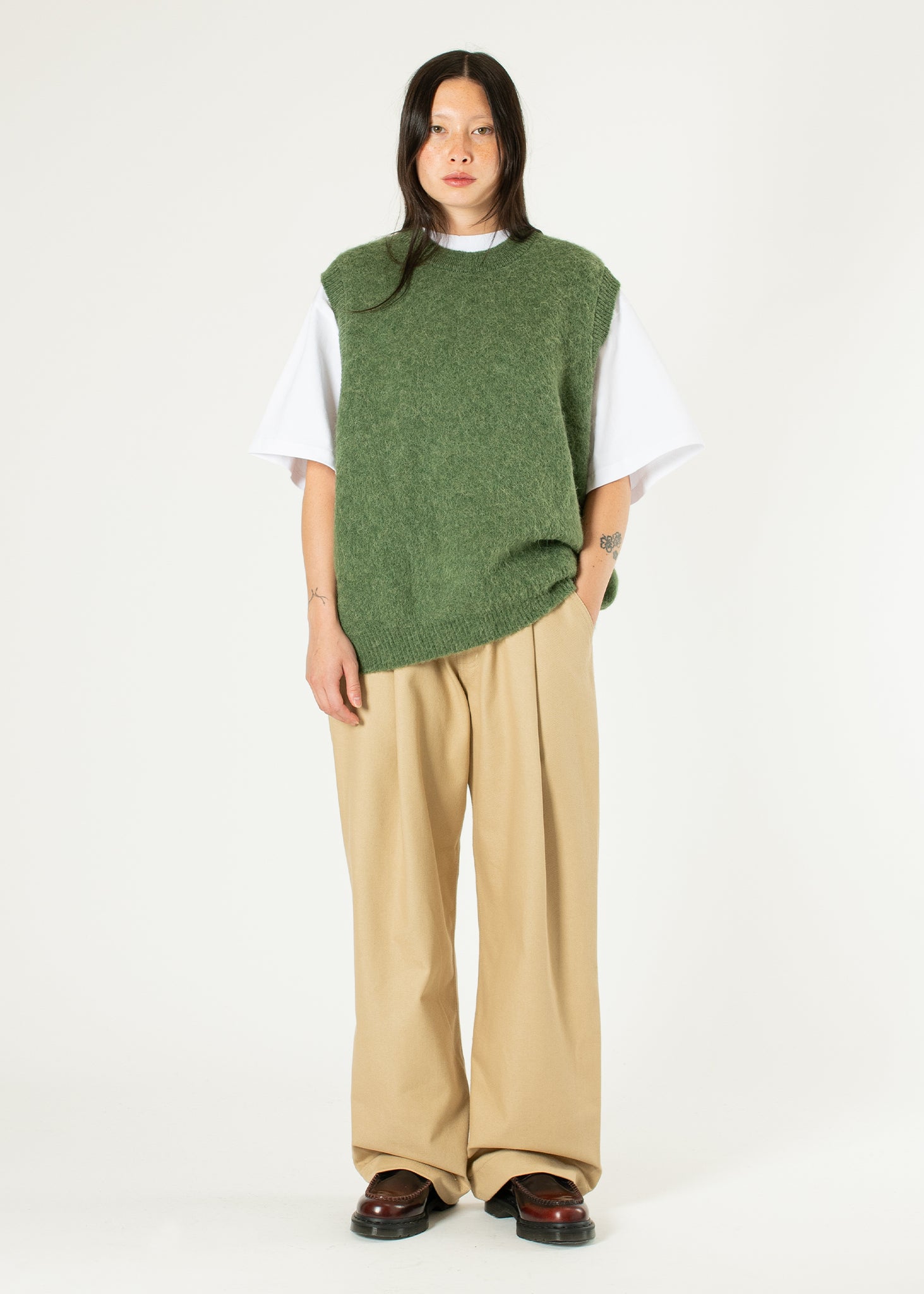 Gilet en tricot d'alpaga