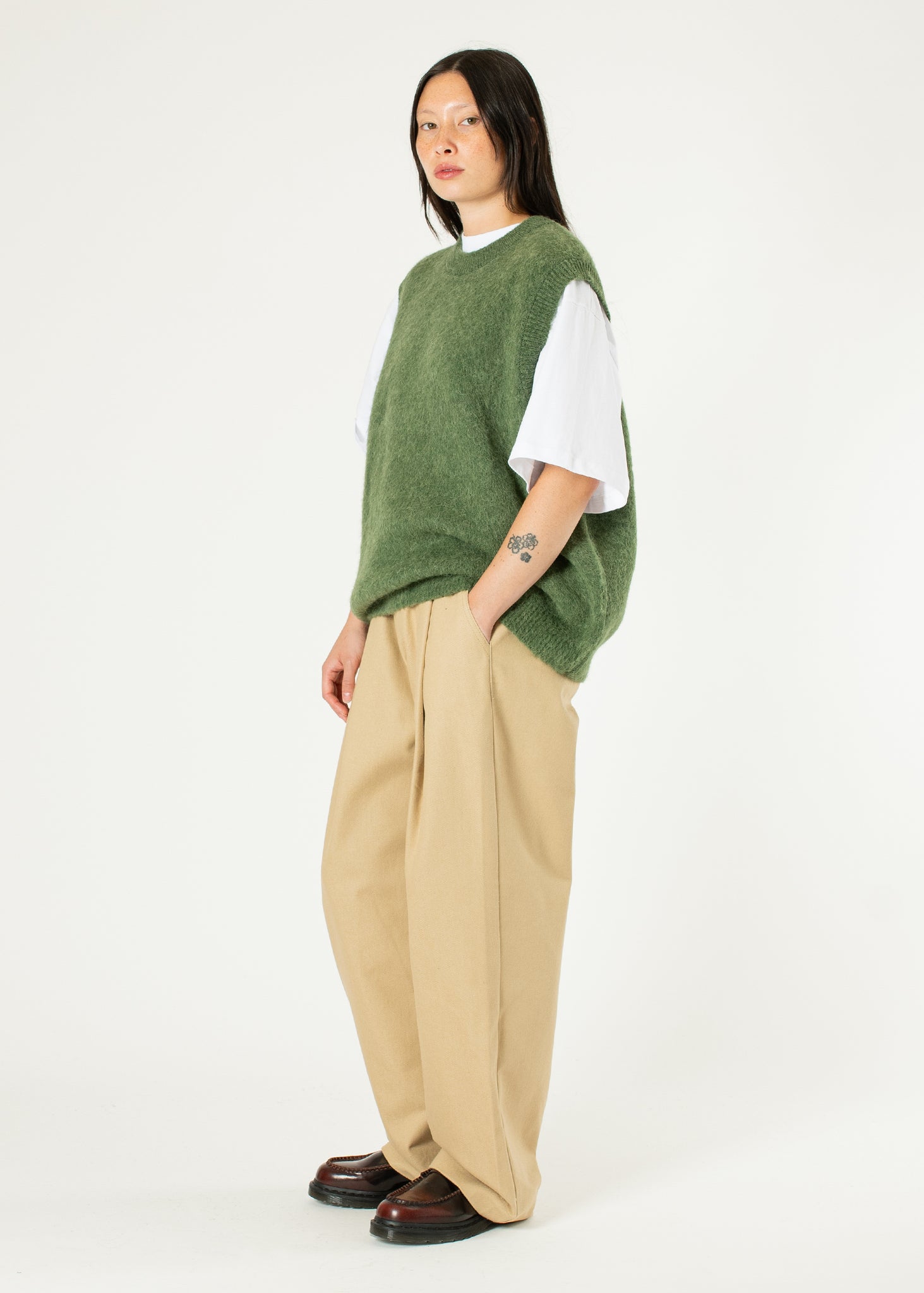 Gilet en tricot d'alpaga