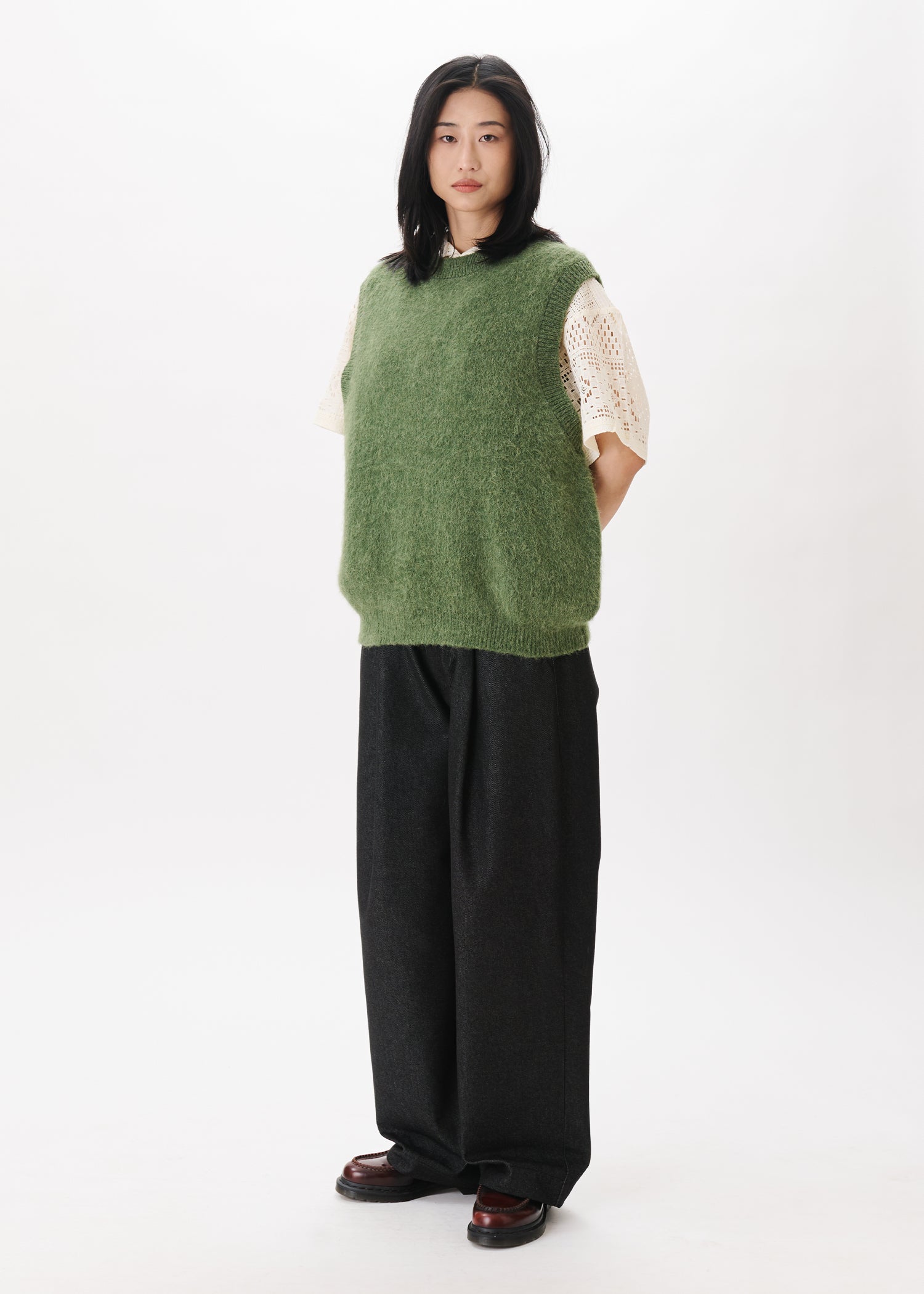 Gilet en tricot d'alpaga