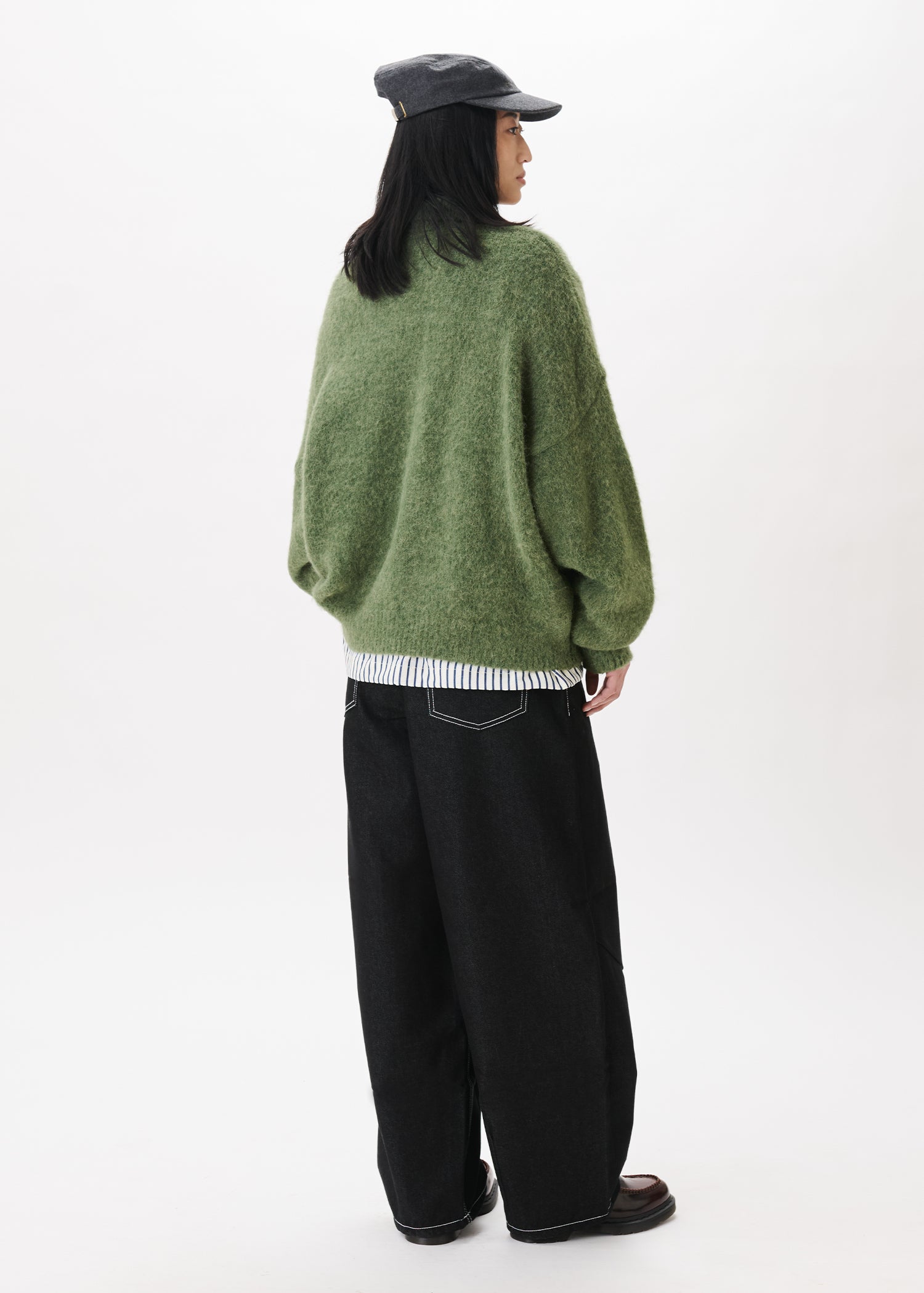 Graphpaper ニットポロ　グリーン Alpaca Polo Sweater – Estudio Niksen