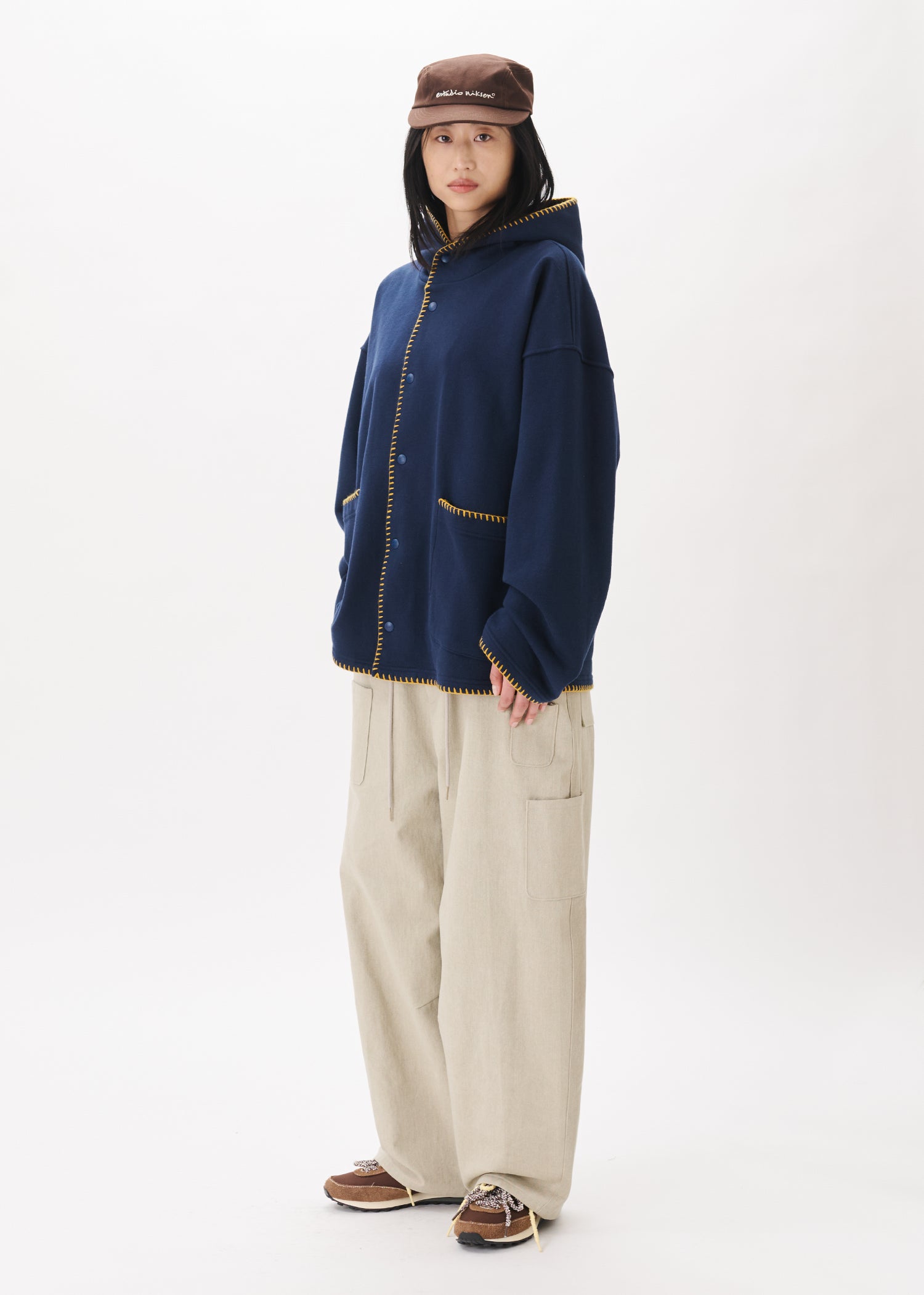 Embroidery Pocket Hoodie