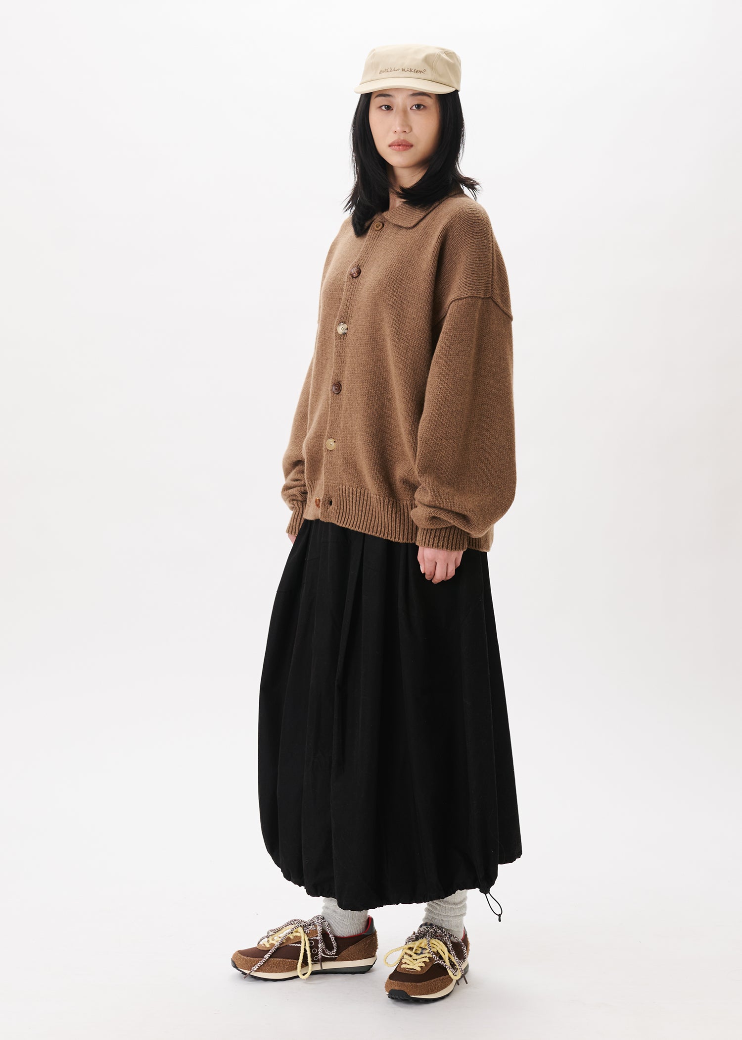 Pintuck Balloon Skirt