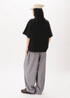 Pantalon large plissé