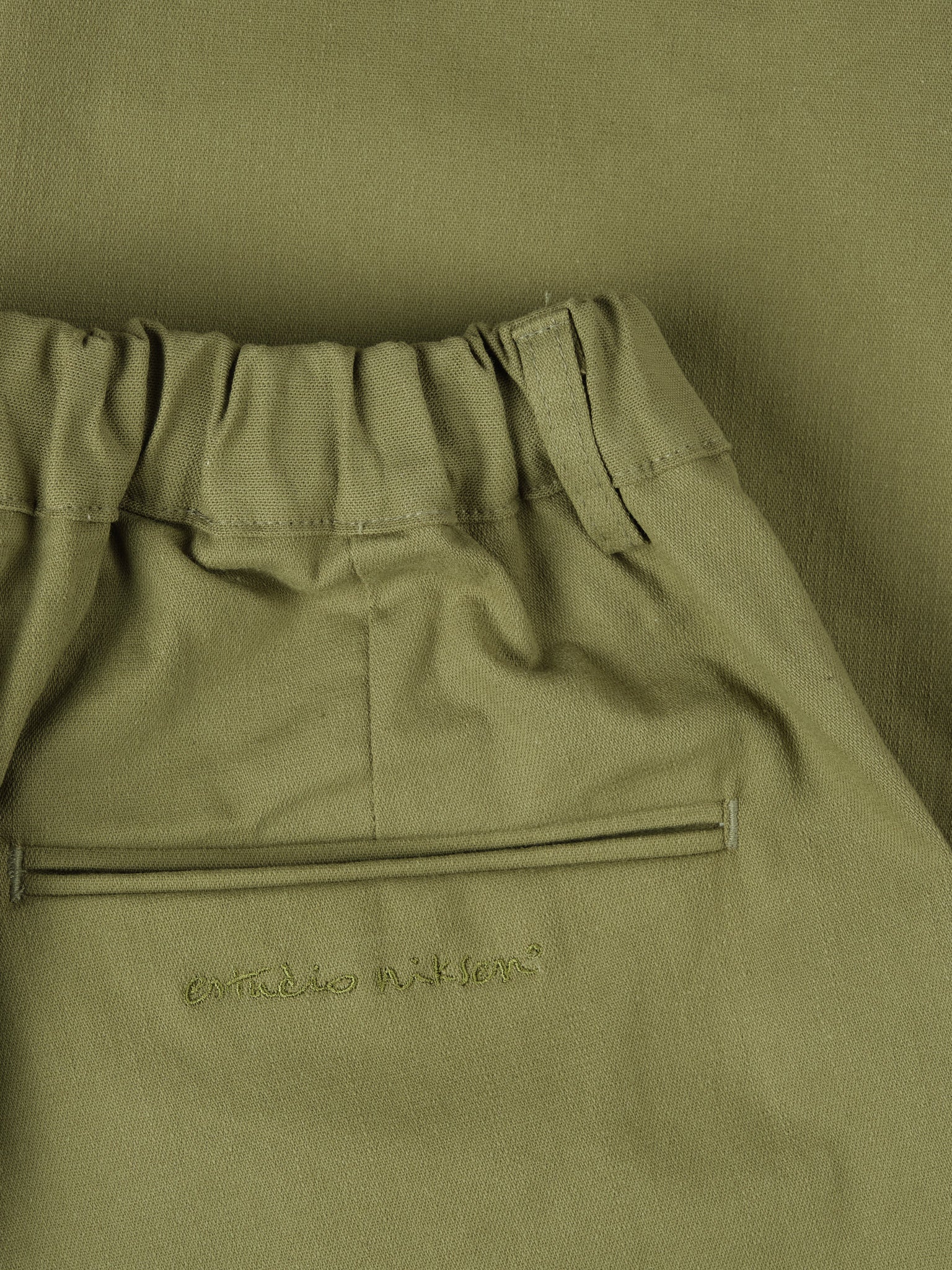 Pintuck Cotton Trousers