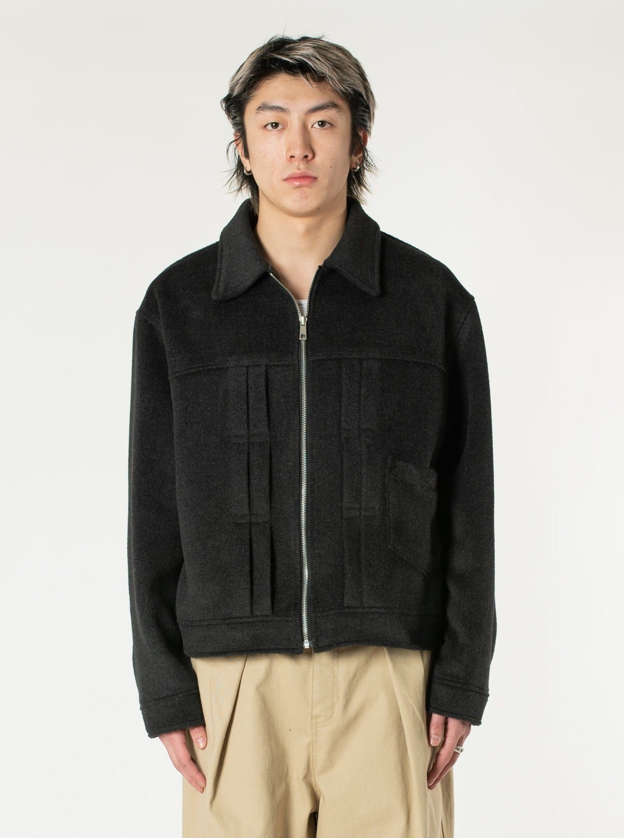 Pleated Wool Jacket