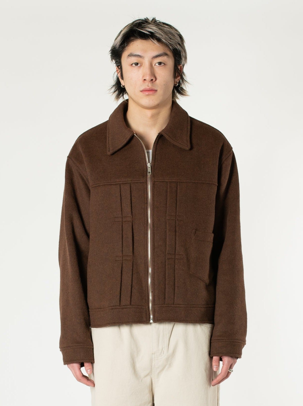 Pleated Wool Jacket