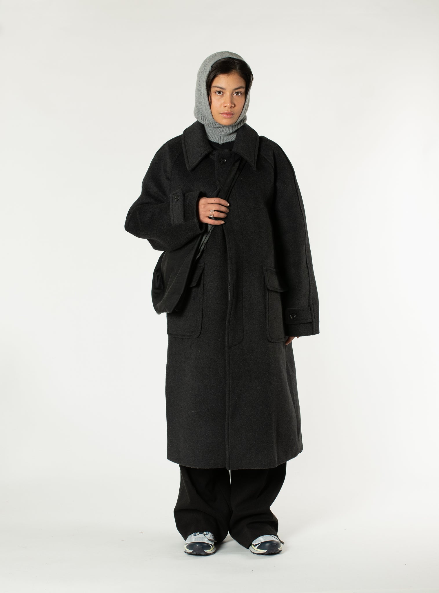 Three-Pocket Wool Coat