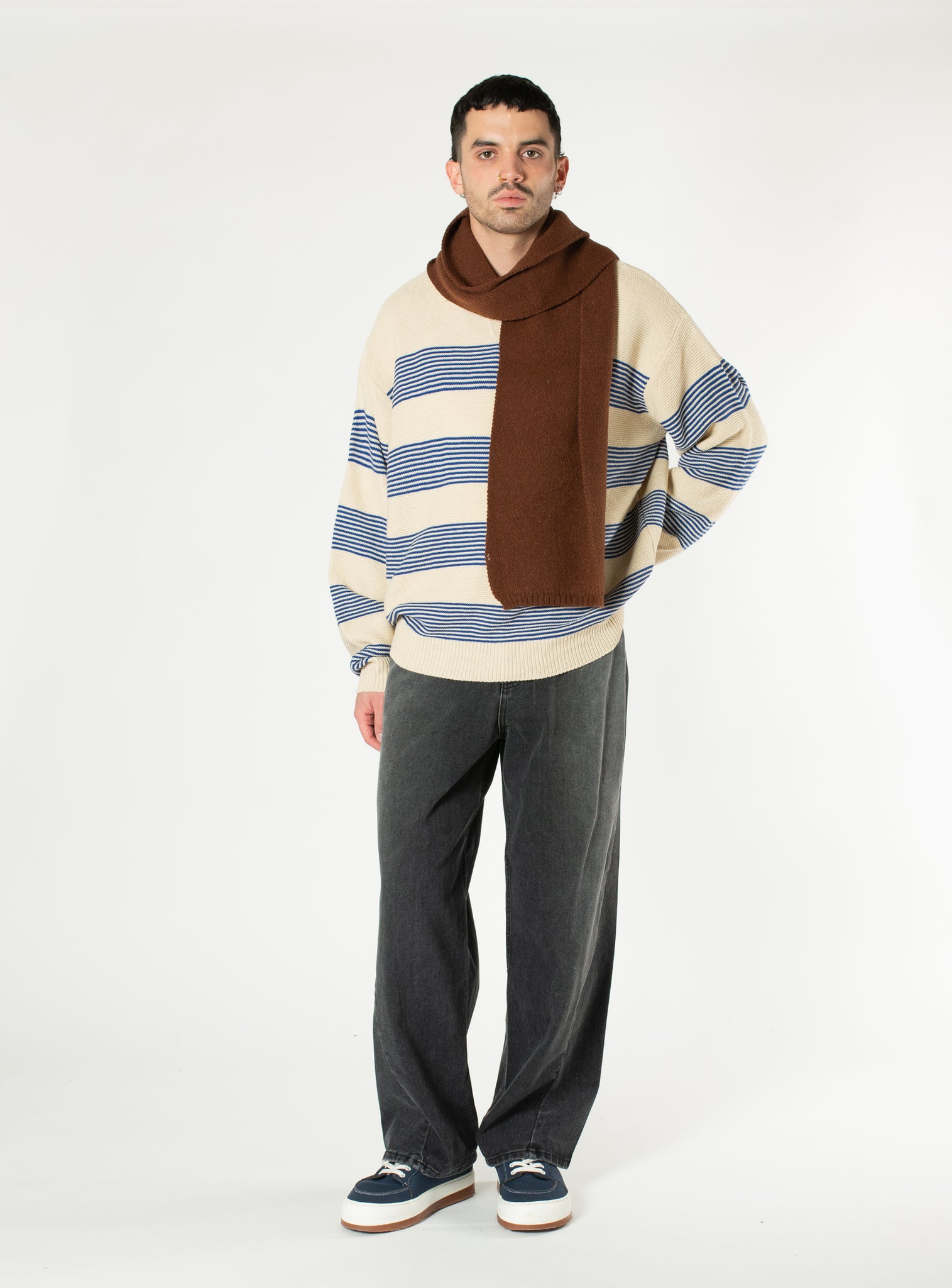 Stripe Polo Knit
